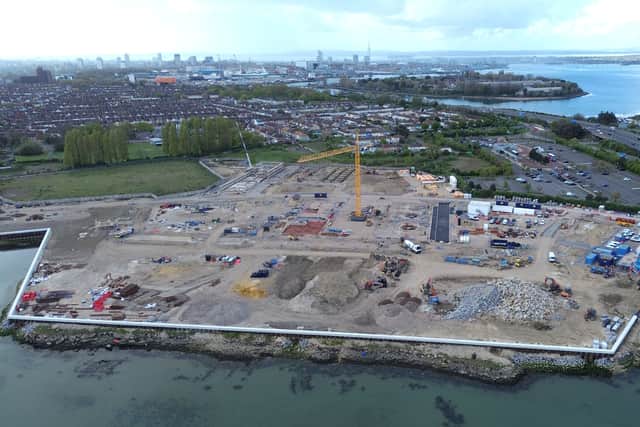 Work is ploughing on at the Tipner East development which will create more than 800 homes when complete. 

Picture: Habibur Rahman
