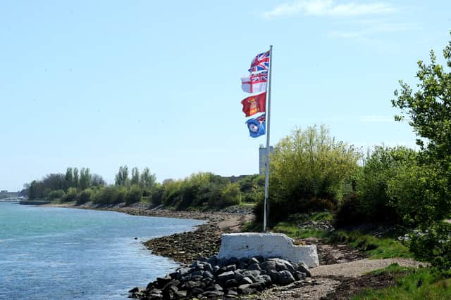 The People's Memorial in Langstone Harbour, Portsmouth.