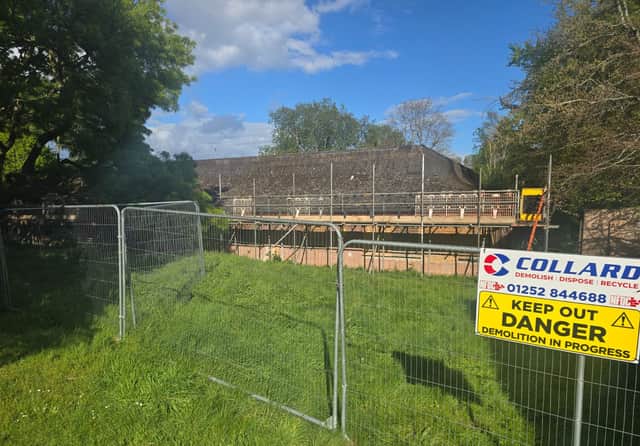 Hilsea Lodge - scaffolding on the site