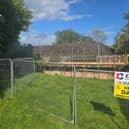 Hilsea Lodge - scaffolding on the site