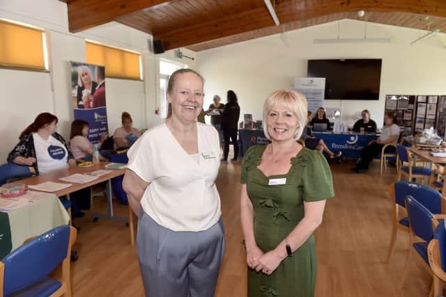 Rachel Webber, locality manager at Gosport Hub, left, with Debra Jones, community team manager for Brendoncare 
