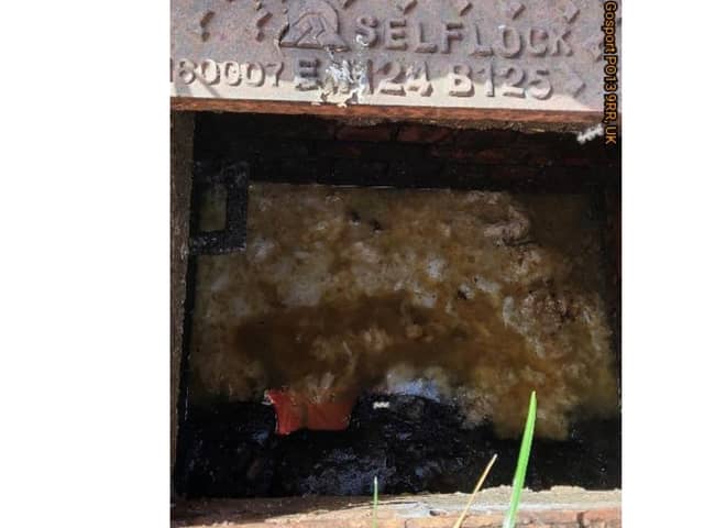 A picture of the Fatberg that Southern Water tackled in Gosport.