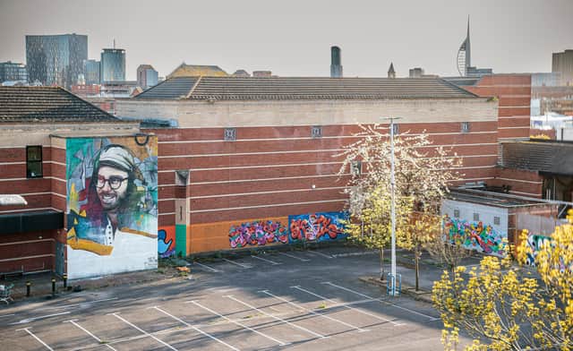 Mural created by artist Ben Slow at Pitt Street Skatepark honouring his late friend and fellow artist Joseph Loughborough.
Photo credit: @oldskoolpaul /PA Wire