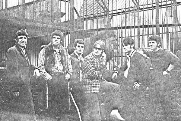 Portsmouth band Blackout in 1968, featuring the Gilson brothers. From left, Kev Gilson (sax/keyboard/vocals); Bill Carlton (guitar/percussion);  Dave Gilson (lead vocals); John 'Jock' McLoud (keyboard); John 'Jinx' Jenkins (drums); Tony Gilson (bass guitar)