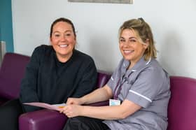 Jenny Blowers from Gosport, left, and Royal Marsden renal and melanoma research nurse Lauren Grostate are running the London Marathon 2026 for The Royal Marsden Cancer Charity 