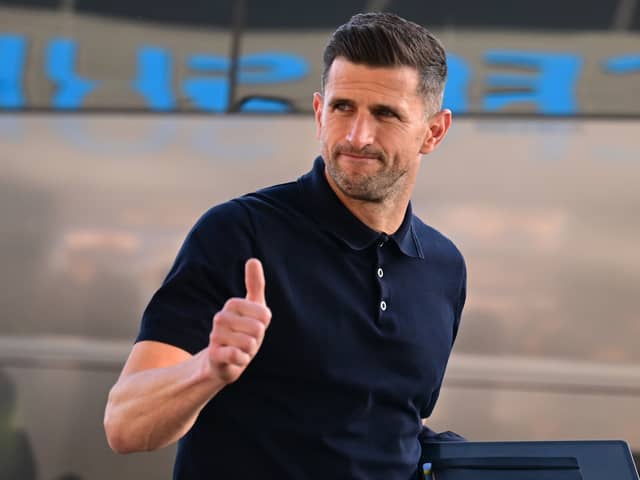 Pompey boss John Mousinho. Pic: Dennis Goodwin/ProSportsImages
