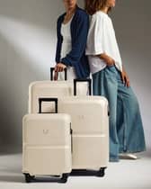 You can get designer Antler suitcases for 20% less on Amazon. Sizes available include medium, large and cabin, and there's a three-piece set.