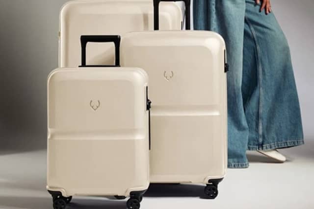 You can get designer Antler suitcases for 20% less on Amazon. Sizes available include medium, large and cabin, and there's a three-piece set.