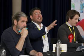 Pictured:  Politics lecturer, Steve Fitzgerald, Joe Standen - Reform, and Matthew Pollard - Labour


Picture: Habibur Rahman