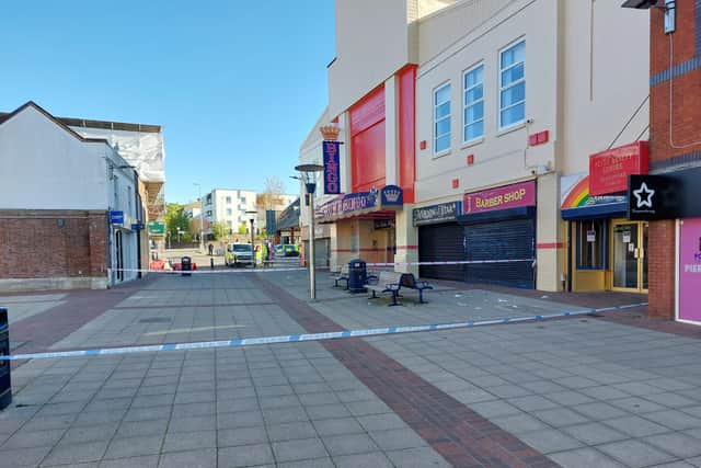 Cosham High Street taped off by police  