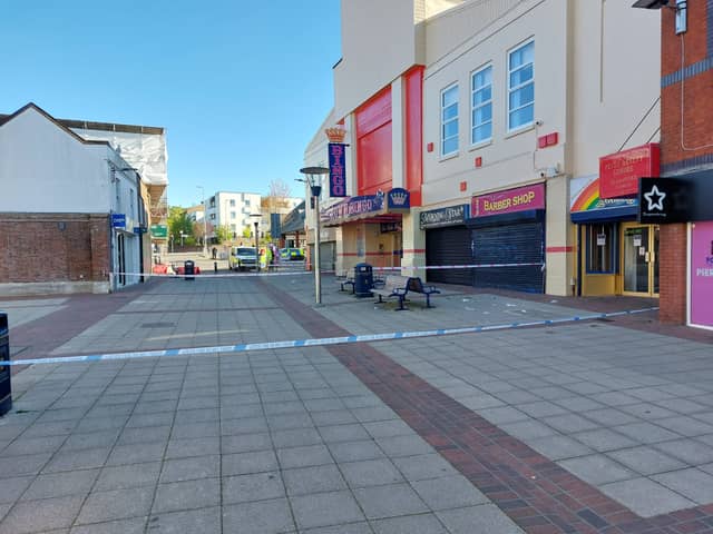 Cosham High Street taped off by police  