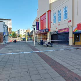 Cosham High Street taped off by police  