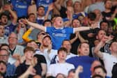 Pompey fans at Stoke City. Pic: Alun Roberts/ProSportsImages