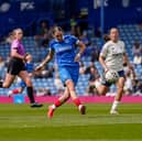 Megan Hornby fires in an effort for Pompey Women in against Nottingham Forest. Picture: Jason Brown
