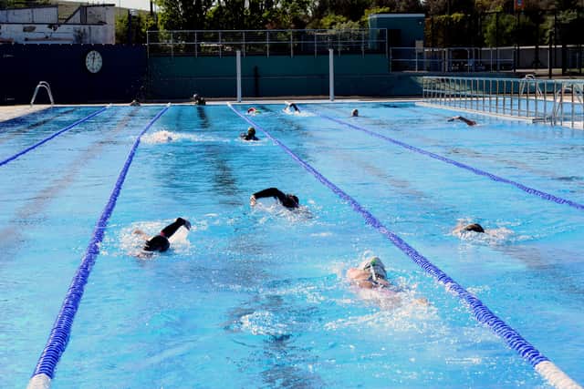 Members and swimming groups were given a preview swim ahead of the opening at Hilsea Lido in Portsmouth, on Friday, April 24