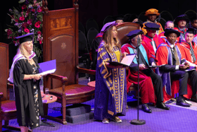 Pictured: Karen Blackett at one of the 2025 University of Portsmouth graduation ceremonies.  