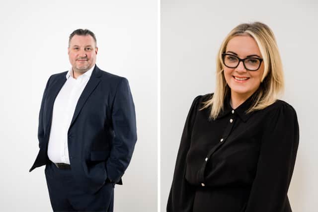 Gordon Nardini, chief marketing officer at Ambassador, and Nicola Harper, head of distribution.