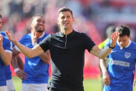 Pompey boss John Mousinho. Pic: Alun Roberts/ProSportsImages