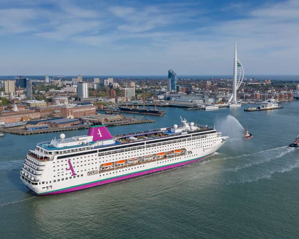 MS Ambition sailing from Portsmouth on April 23, 2026, as Ambassador cruise lines promises to return to its new south coast home.