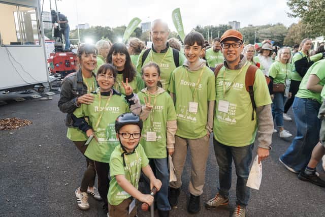 Rowans Hospice has organised a memories and moments remembrance event to honour those who died while receiving care with the organisation. Pictured: Groups at the Rowans shining stars walk in 2025.