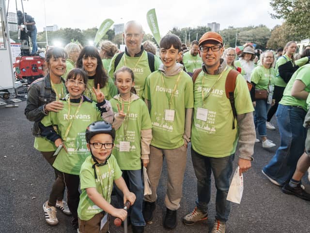 Rowans Hospice has organised a memories and moments remembrance event to honour those who died while receiving care with the organisation. Pictured: Groups at the Rowans shining stars walk in 2025.