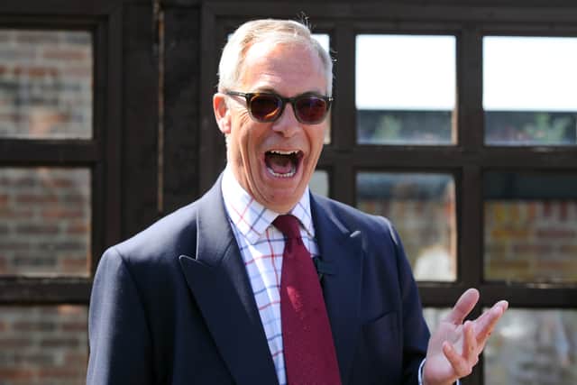Nigel Farage on the Reform campaign trail in Waterlooville Precinct. He said the two party system is melting before our eyes.
