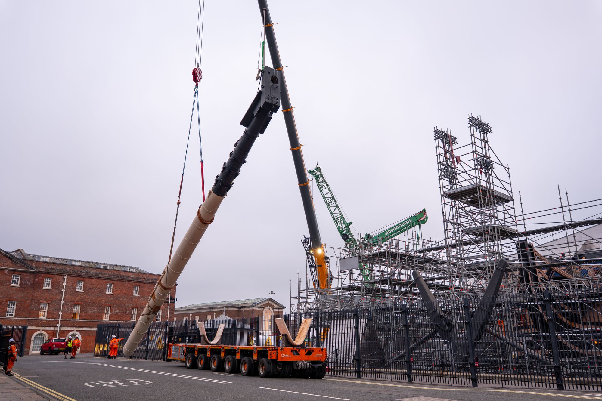 'Precise operation' to remove HMS Victory's masts complete