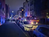 Scene of balcony fire in Cross Street, Portsmouth