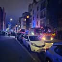 Scene of balcony fire in Cross Street, Portsmouth