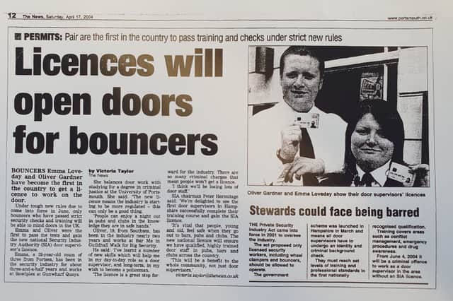 Ollie Gardiner makes the headlines in The News back in 2004
