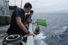 Royal Navy conducting patrols in the South China Sea.