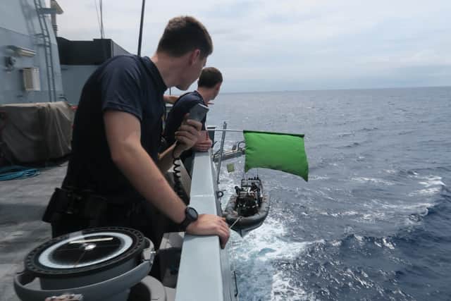 Royal Navy conducting patrols in the South China Sea.