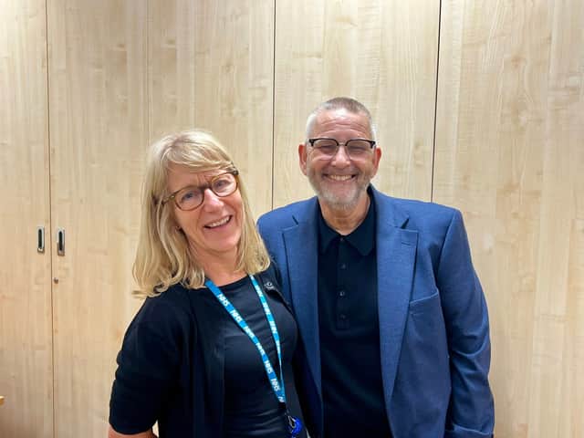 Robert Fielder, 61, from Fareham is taking part in a vital early detection research for cancer at QA Hospital. Lisa Murray, a clinical nurse specialist has praised his generosity.
