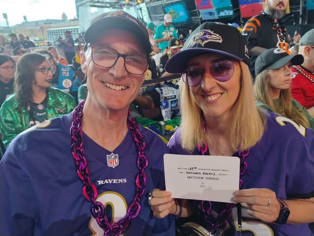 Jamie Pembroke was flown to the NFL Draft 2026 in Pittsburgh, with her dad Gary Pembroke, after winning Baltimore Ravens' International Fan of the Year.