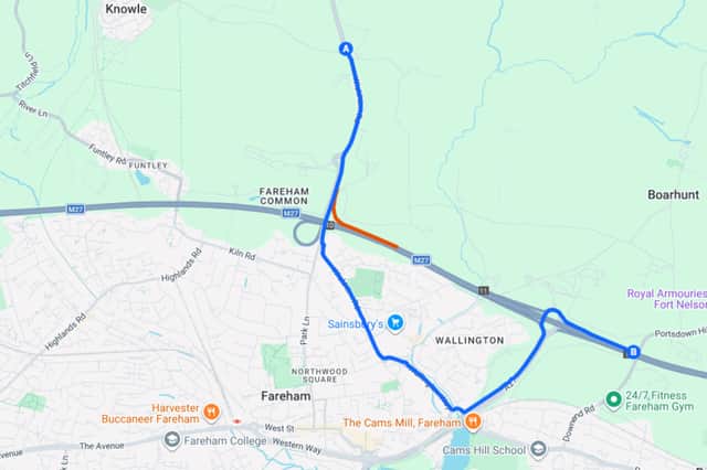 The diversion plan for the M27 Junction 10 slip road closures