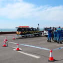 Coastguards near Browndown, Gosport. Air and sea search in the Solent
Picture: Chris Moorhouse (090526-14)
