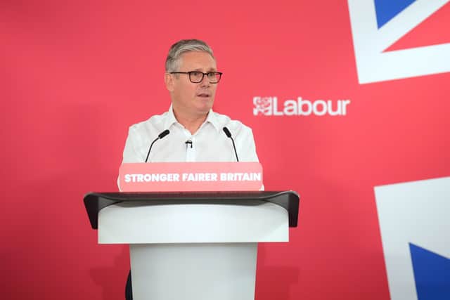 Sir Keir Starmer delivering a speech