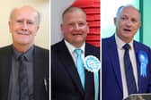 From left, Cllr Peter Chegwyn (Lib Dem), Cllr Paul Carter (Reform) and Cllr Stephen Philpott (Conservative).