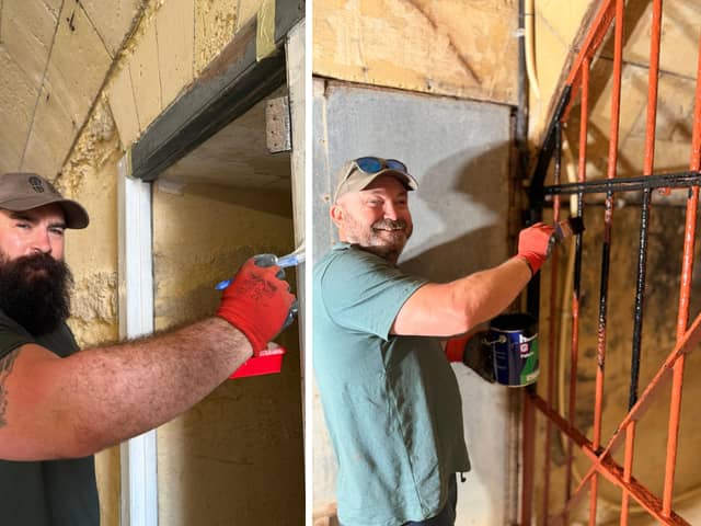 Veterans from Gosport and other parts of the country worked tirelessly to restore military structures in Malta. From L: Jimmy Flurrey and Nick Cogbill.