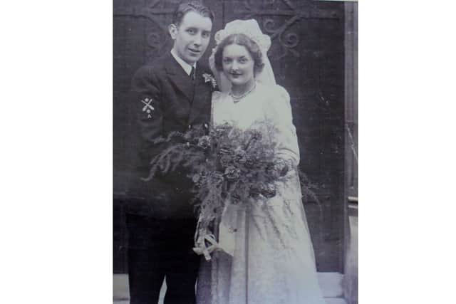 Betty Cowley and her husband, Ken in 1944