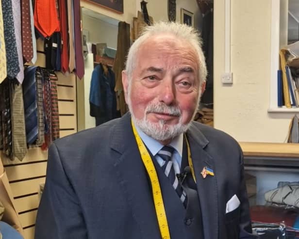 Alex Bentley has run Bentley’s Tailors for over 60 years in Southsea, Portsmouth.