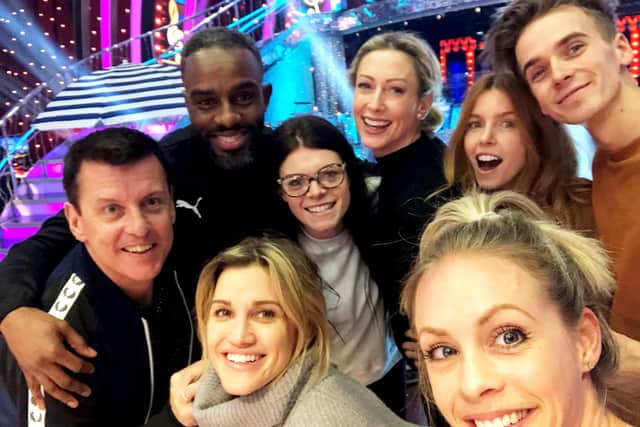 Kylie Hayes with Strictly stars including Stacey Dooley