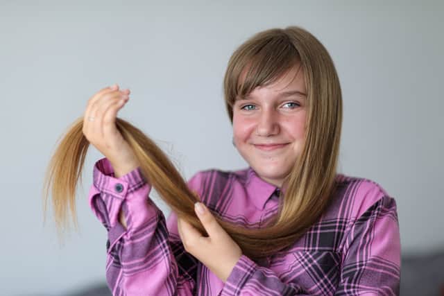 Lily-Mae Barnes, 13, of Havant, will have her first ever haircut in the summer holidays. She is donating it to the Little Princess Trust and at the same time, raising awareness awareness of kidney charities 
