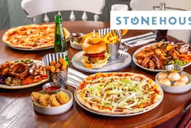 A two-course meal for two adults for £24.99 is the perfect way to see in the half term