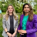 Portsmouth City Council Reform UK leader Emily Strudwick with Fareham and Waterlooville Reform MP Suella Braverman