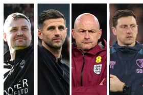 From left to right: Michael Skubala, John Mousinho, Lee Carsley and Tommy Elphick are all in the next Bristol City boss betting.