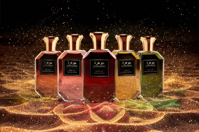 Jawhara’s fragrance collection includes warm woody scents ideal for
