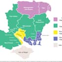 New LGR map for Hampshire showing the new councils