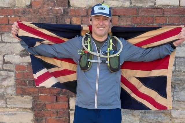 Scott Caswell, current Warwickshire police officer and former soldier in the British Army, completed a gruelling running and cycling challenge at Portsmouth Historic Dockyard.
