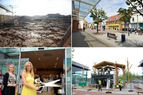 Scenes from the demolition of Whiteley Village and the building of Whiteley Shopping Centre from 2011 to 2013, including Denise van Outen opening mamas and Papas  